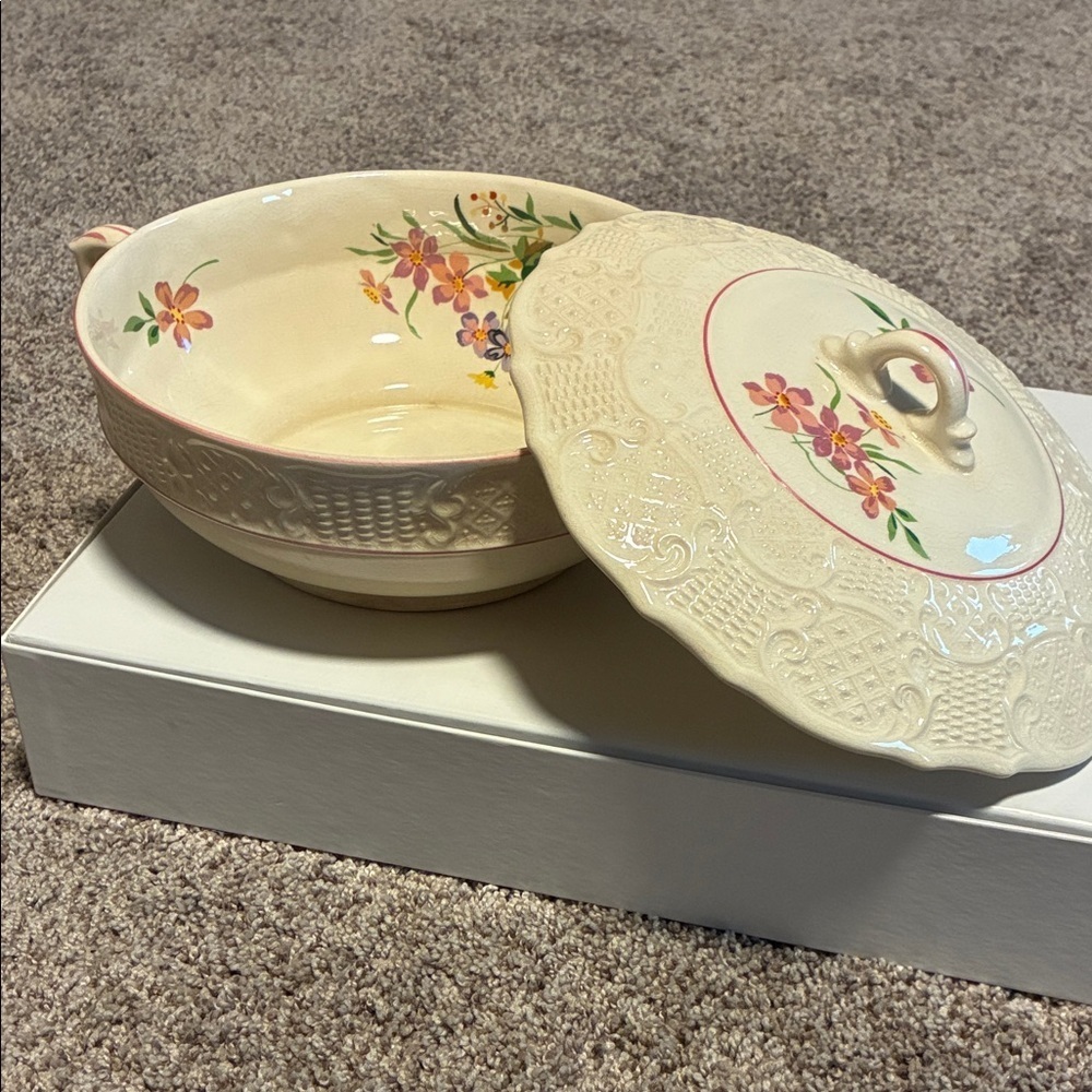 Vintage Floral Ceramic serving dish
